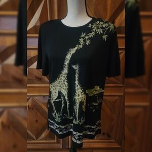 Alfred Dunner Giraffe Top Sz S